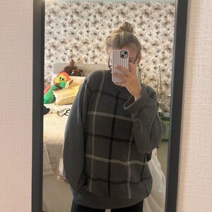 Dockers Charcoal Checkered Sweater